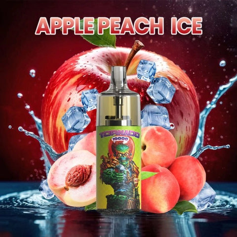PUFF 100% LÉGALE TORNADO 10000 APPLE PEACH ICE - Premium from CBDeer - Just $0! Shop now at CBDeer
