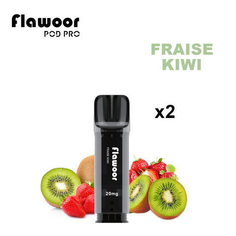 Découvrez la cartouche Fraise Kiwi Flawoor Pod Pro, un mélange sucré et acidulé. Compatibles Flawoor, Elfa Pro, Tappo Air & Wilo. 2x2ml – Jusqu’à 1200 bouffées. Disponible sur CBDeer !