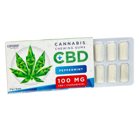 CHEWING GUM EUPHORIA CANNABIS BLACKCURRANT 100MG CBD (Copie) - Premium chewinggum from euphoria - Just $5.95! Shop now at CBDeer