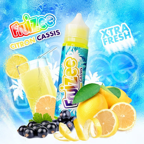 Prix: 11,90€ - E-liquide CITRON CASSIS pas cher pour cigarette électronique en 50ml de la marque Fruizee vendu chez CBDeer
