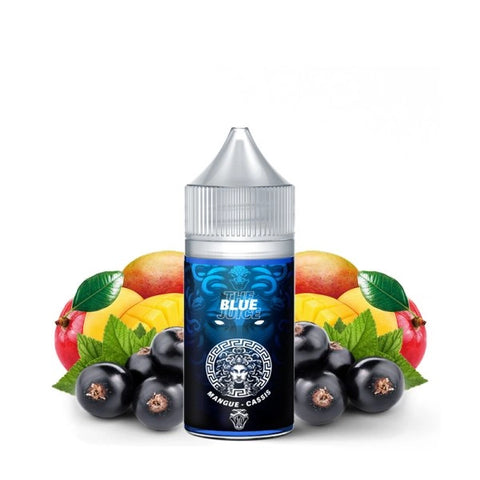 Flacon de concentré Blue 30ml - The MDS Juice, arôme mangue et cassis, saveur fruitée intense et exotique.