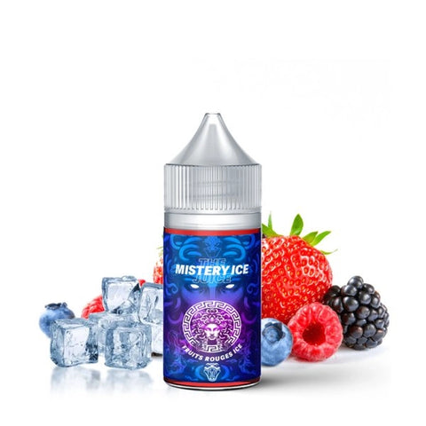 Flacon de concentré Mystery Ice 30ml - The MDS Juice, arôme fruits rouges et fraîcheur glacée, saveur fruitée et rafraîchissante.