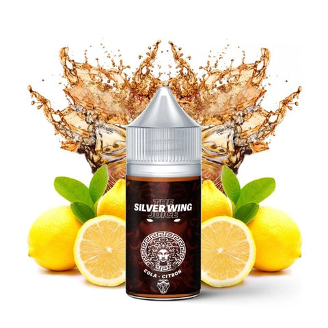 Flacon de concentré Silver Wing 30ml - The MDS Juice, arôme cola et citron, saveur pétillante et rafraîchissante.