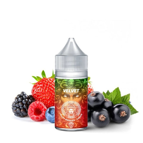 Flacon de concentré Velvet 30ml - The MDS Juice, arôme fruits rouges et cassis, saveur fruitée douce et acidulée.