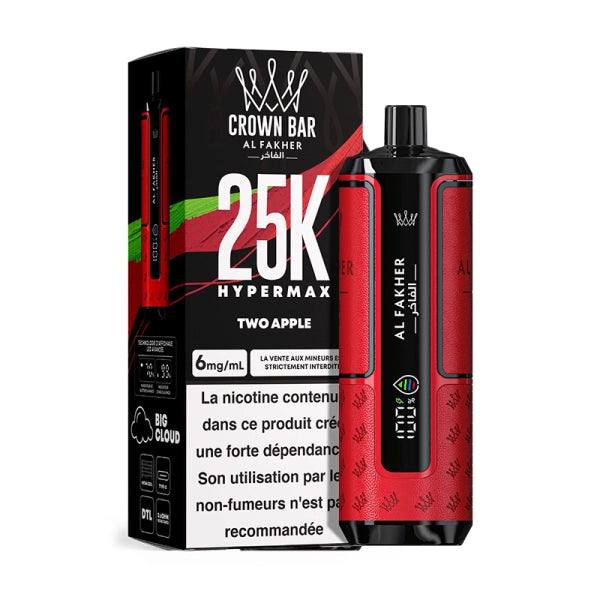 Hyper Max 25k  Crown Bar by Al Fakher | Puff 25 000 bouffes  CBDeer