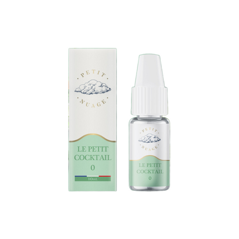 Visuel du e-liquide le petit cocktail provenant de la marque petit nuage et vendu chez CBDeer. Un liquide pret a vaper en 10ml au bon goût de mojito avec plusieurs dosages de nicotine. Pas cher: 4,90€