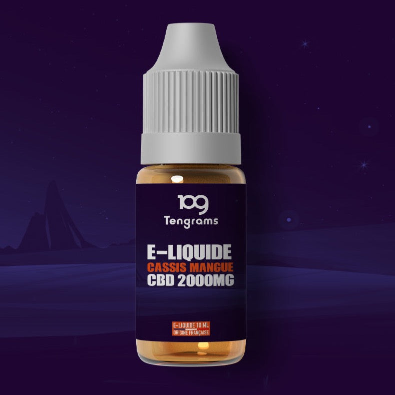 E-LIQUIDE CBD MANGUE CASSIS - TENGRAMS | Meilleur prix chez CBDeer