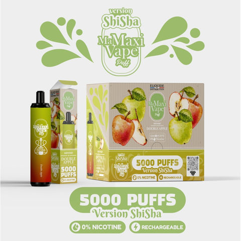 DOUBLE APPLE SHISHA 5000 PUFFS - MA MAXI VAPE - Premium from MA PETITE VAPE - Just $16.90! Shop now at CBDeer