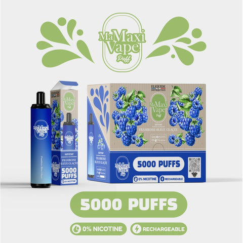 FRAMBOISE BLEUE GLACÉE 5000 PUFFS - MA MAXI VAPE - Premium from MA PETITE VAPE - Just $16.90! Shop now at CBDeer
