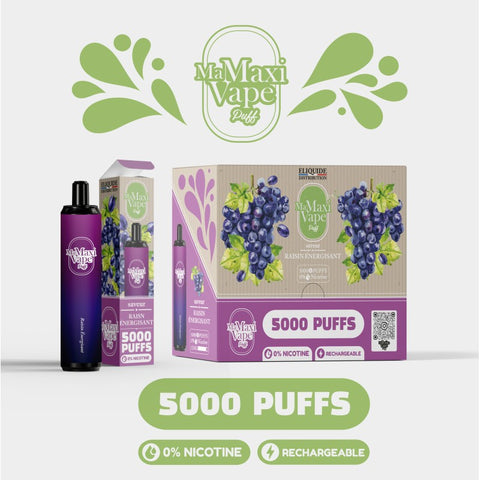RAISIN ENERGISANT 5000 PUFFS - MA MAXI VAPE - Premium from MA PETITE VAPE - Just $16.90! Shop now at CBDeer