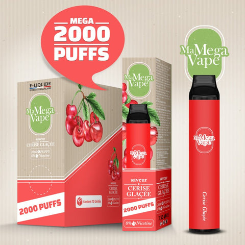 CERISE GLACÉE 2000 PUFFS - MA MEGA VAPE - Premium from MA MEGA VAPE - Just $9.90! Shop now at CBDeer