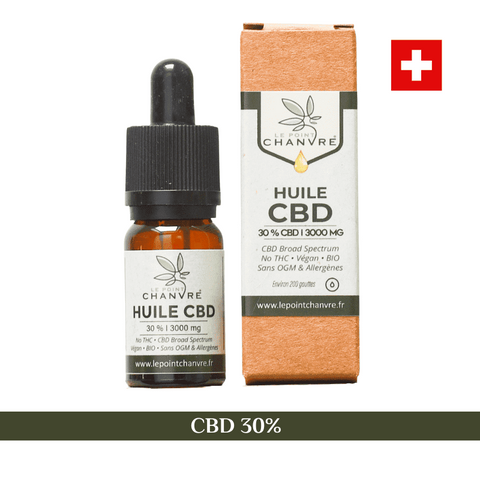 HUILE BIO BROAD SPECTRUM CBD - LE POINT CHANVRE - Premium huile from LE POINT CHANVRE - Just $21.90! Shop now at CBDeer