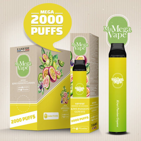 KIWI PASSION GOYAVE 2000 PUFFS - MA MEGA VAPE - Premium from MA MEGA VAPE - Just $9.90! Shop now at CBDeer
