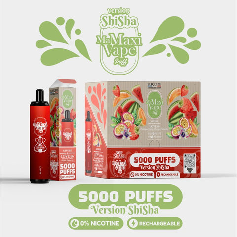 LOVE 66 SHISHA 5000 PUFFS - MA MAXI VAPE - Premium from MA PETITE VAPE - Just $16.90! Shop now at CBDeer