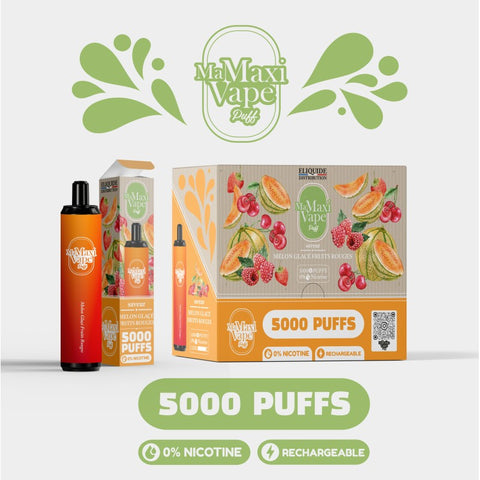 MELON GLACÉ FRUITS ROUGES 5000 PUFFS - MA MAXI VAPE - Premium  from MA PETITE VAPE - Just $16.90! Shop now at CBDeer