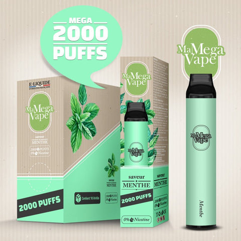 MENTHE 2000 PUFFS - MA MEGA VAPE - Premium from MA MEGA VAPE - Just $9.90! Shop now at CBDeer