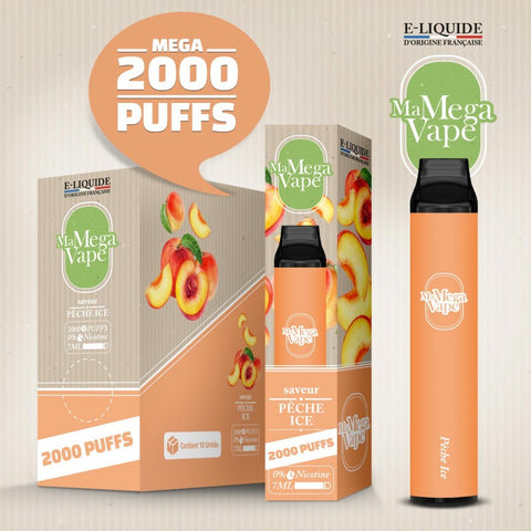 PECHE ICE 2000 PUFFS - MA MEGA VAPE - Premium from MA MEGA VAPE - Just $9.90! Shop now at CBDeer