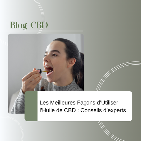 Les Meilleures Façons d’Utiliser l’Huile de CBD : Conseils d’Experts