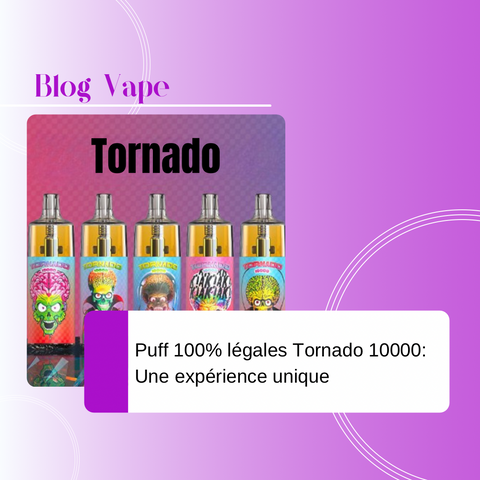 La Puff Tornado 10000 est une cigarette électronique jetable 100% légale offrant une vapeur intense et des saveurs exceptionnelles. Découvrez ses atouts sur Cbdeer !