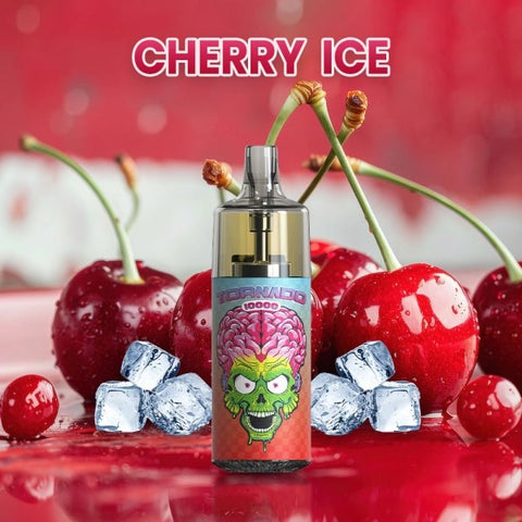 Découvrez la Tornado 10000 Cherry Ice, une puff 100% légale au délicieux goût de cerise glacée. 10ml – 10 000 bouffées, rechargeable USB-C, et effets lumineux RGB désactivables. Fabriquée par Gobar.