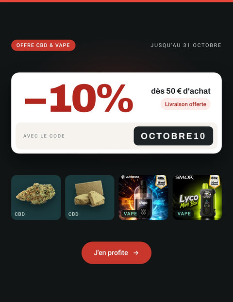 Offre d'octobre : -10 % sur tout le site