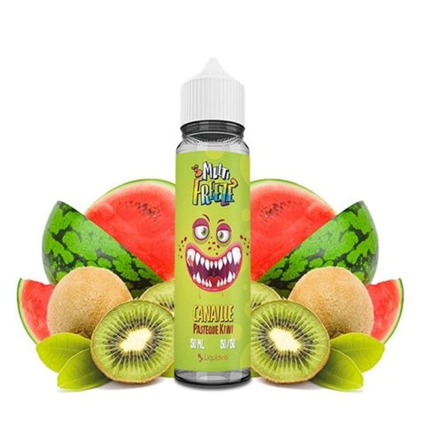 Flacon de e-liquide Canaille Pastèque Kiwi 0mg 50ml - Liquideo Multifreeze, saveur pastèque et kiwi glacée