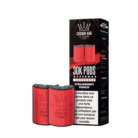 Cartouches Hyper Max Advanced 30k (2pcs) – Crown Bar by Al Fakher