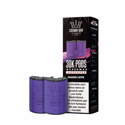 Cartouches Hyper Max Advanced 30k (2pcs) – Crown Bar by Al Fakher