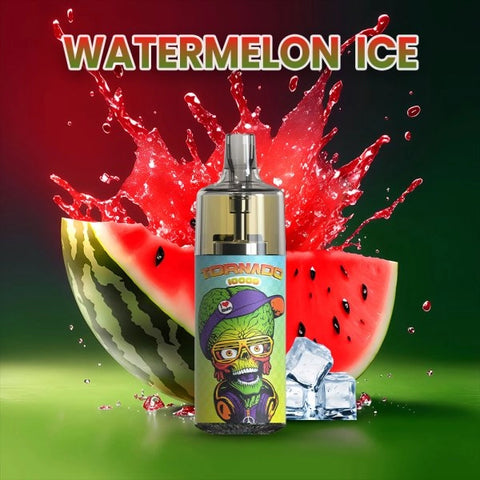 Découvrez la Tornado 10000 Watermelon Ice, une puff 100% légale avec une saveur de pastèque sucrée et un effet glacé. 10ml – 10 000 bouffées, rechargeable USB-C, et effets lumineux RGB désactivables. Fabriquée par Gobar.