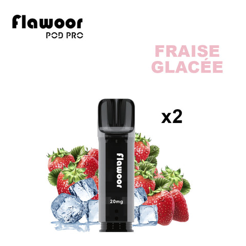 Découvrez la cartouche Fraise Glacée Flawoor Pod Pro, une fraise sucrée sublimée par une touche de fraîcheur. Compatible Flawoor, Elfa Pro, Tappo Air & Wilo. 2x2ml – Jusqu’à 1200 bouffées.