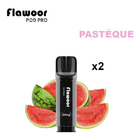 Découvrez les cartouches Pastèque Flawoor Pod Pro, une saveur juteuse et rafraîchissante. Compatible Flawoor, Elfa Pro, Tappo Air & Wilo. 2x2ml – Jusqu’à 1200 bouffées.