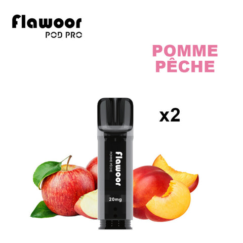 CARTOUCHE POMME PÊCHE/ 2PCS - FLAWOOR POD PRO - Premium cartouche flawoor from FLAWOOR - Just $8.90! Shop now at CBDeer