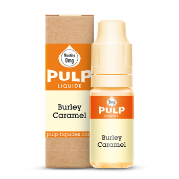 e-liquide Burley Caramel 10ml de Pulp, un classic doux avec tabac Burley, caramel, noix et cacao. Disponible en 0, 3, 6 et 12 mg de nicotine, fabriqué en France !