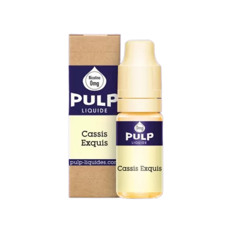 e-liquide Cassis 10ml de Pulp, une saveur fruitée et sucrée de cassis pour une vape fraîche et acidulée. Disponible en 0, 3, 6 et 12 mg de nicotine, fabriqué en France !