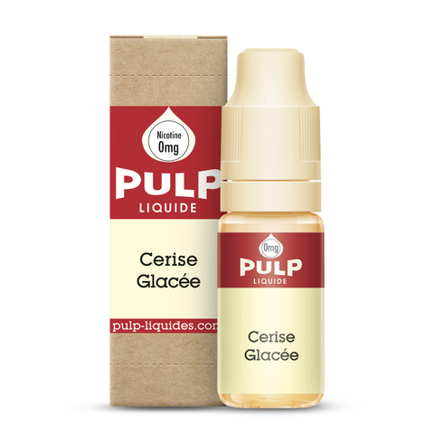 e-liquide Cerise Glacée 10ml de Pulp, une saveur cerise juteuse avec une note glacée pour une vape fruitée et fraîche. Disponible en 0, 3, 6 et 12 mg de nicotine, fabriqué en France !