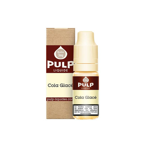 e-liquide Cola Glacé 10ml de Pulp, une saveur cola sucré avec une touche glacée pour une vape rafraîchissante et pétillante. Disponible en 0, 3, 6 et 12 mg de nicotine, fabriqué en France !