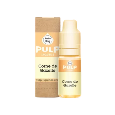 e-liquide Corne de Gazelle 10ml de Pulp, une saveur gourmande de miel, amandes et cannelle, parfaite pour une vape douce et épicée. Disponible en 0, 3, 6 et 12 mg de nicotine, fabriqué en France !