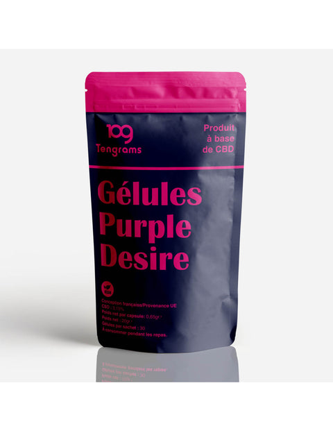 Visuel des Gélules Purple Désir CBD - de la marque Tengrams vendu chez CBDeer 