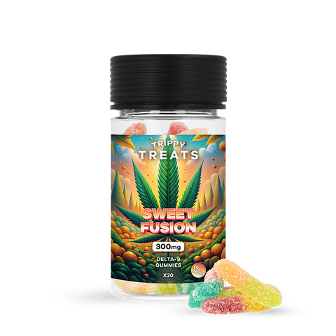 Succombez aux Gummies Delta-9 15 mg Sweet Fusion : une explosion de saveurs fruitées et citronnées, associée à une relaxation intense grâce au THC.