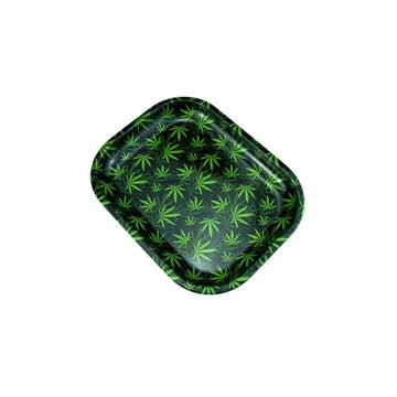 Plateau en métal avec motif feuille de cannabis - Premium  from CBDeer - Just $0! Shop now at CBDeer