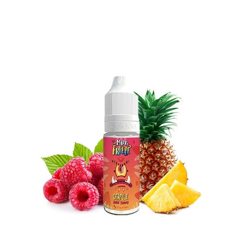 Flacon de e-liquide Crapule 10ml - Liquideo Multifreeze, saveur ananas et framboise glacée