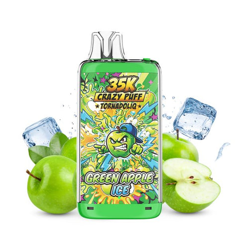 Crazy Puff 35K 20mg – Green Apple Ice