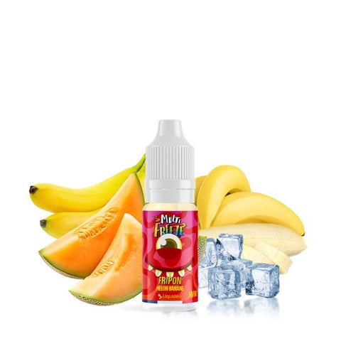 Flacon de e-liquide Fripon 10ml - Liquideo Multifreeze, saveur melon banane glacée