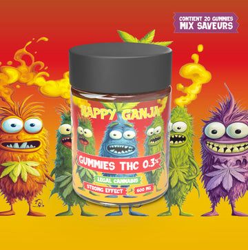 Happy Ganja – Gummies THC Extra Strong 30mg (Pot de 20)
