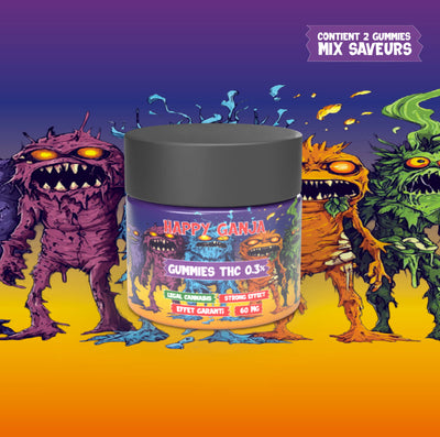 Happy Ganja – Gummies Extra Strong THC 30mg (Pot de 2)