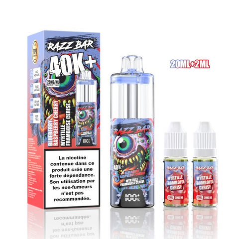 RazzBar 40K+ MTL/RDL 20mg – Blueberry Raspberry Cherry