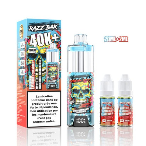 RazzBar 40K+ MTL/RDL 20mg – Blueberry Raspberry Cranberry