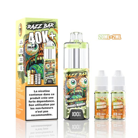 RazzBar 40K+ MTL/RDL 20mg – Pineapple Mango