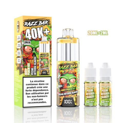 RazzBar 40K+ MTL/RDL 20mg – Juicy Peach Ice