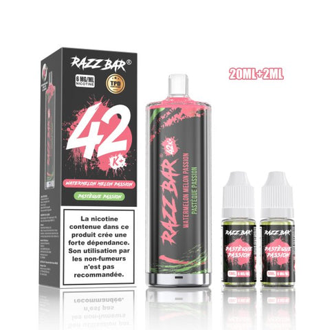 RazzBar Shisha 42K+ 6mg – Watermelon Melon Passion